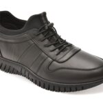 Pantofi sport BITE THE BULLET negri, RW1130, din piele naturala