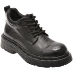 Ghete GRYXX negre, K7101, din piele naturala