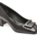 Pantofi dama eleganti GOLD DEER negri, 432000, din piele naturala lacuita