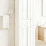 Dulap baie seria 033, front MDF, 4 usi, 1 sertar, alb, 60x31.6x166 cm