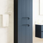 Dulap baie seria 033, front MDF, 4 usi, 1 sertar, antracit, 60x31.6x166 cm