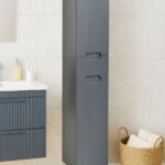 Dulap baie seria 033, front MDF, 2 usi, 1 sertar, antracit, 30x31.6x180 cm