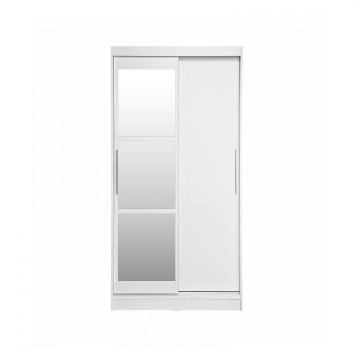 dulap-koss-02-cu-usi-glisante-si-oglinda-alb-100x60x200-cm-151289 Dulap KOSS 02, cu usi glisante si oglinda, alb, 100x60x200 cm - imagine 1