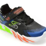 Pantofi sport SKECHERS negri, FLEX-GLOW BOLT, din material textil