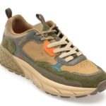 Pantofi sport JEEP kaki, M52070A, din piele naturala