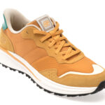 Pantofi sport SKECHERS maro, SLADE ULTRA, din material textil si piele naturala