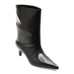 Botine elegante EPICA PREMIUM negre, 81R, din piele naturala lacuita