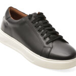 Pantofi sport CLARKS negri, GOSWELL TIE, din piele naturala