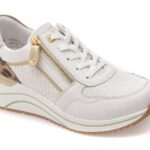 Pantofi sport Dama REMONTE albi, D0T10, din piele naturala