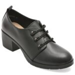 Pantofi dama KARISMA negri, WB60021, din piele naturala