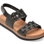 Sandale CLARKS negre, ARWELL GLIDE, din piele naturala