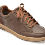 Pantofi sport SKECHERS maro, CAVELL, din piele ecologica