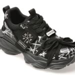 Pantofi sport GRYXX negri, LN36, din material textil