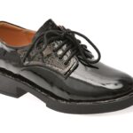 Pantofi dama GRYXX negri, M107, din piele naturala lacuita
