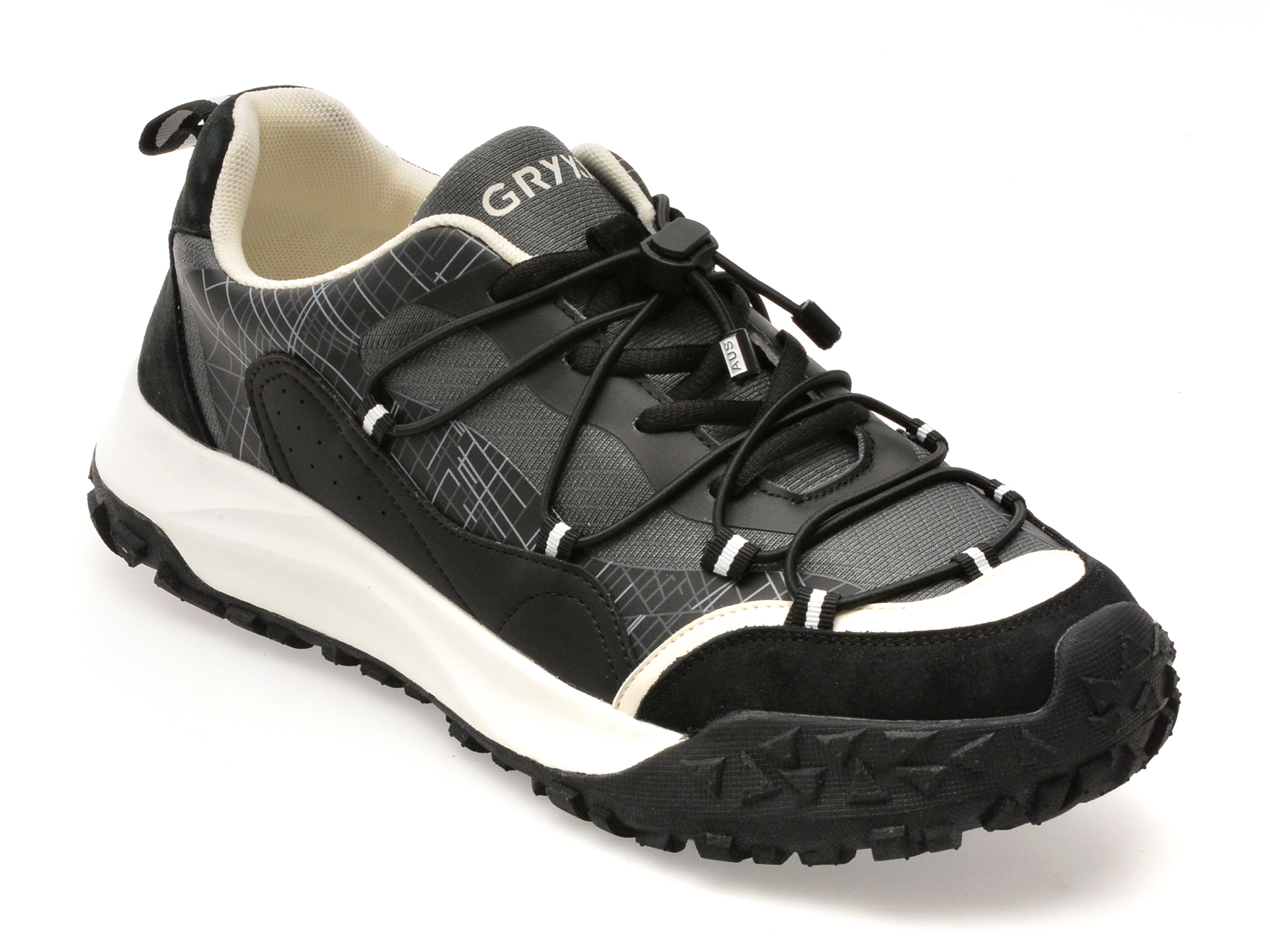 ece86e983c6ea0c2e01a0a97de87bcf0abda36789a3fd352b986bfd6c94f54d1 Pantofi sport GRYXX negri, 95502, din material textil - imagine 1