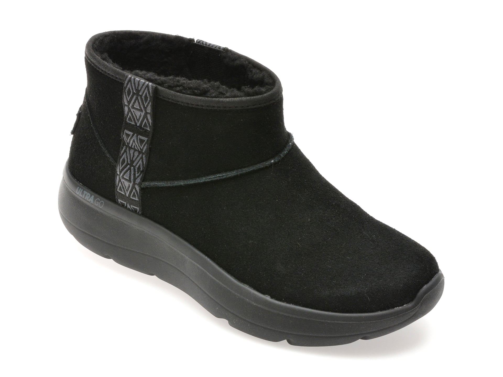ee6cbc50168e13a3cf005bc2b0f503060513316892a0b3f4bc4e8f05768abb3a Ghete Femei SKECHERS negre, ON-THE-GO ENCORE, din piele intoarsa - imagine 1