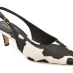 Pantofi dama eleganti ALDO alb-negru, GABRIELLIE 122, din material textil