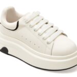 Pantofi sport Dama GRYXX alb-negru, 5213, din piele naturala