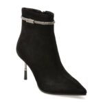 Botine elegante EPICA negre, 202726, din piele intoarsa