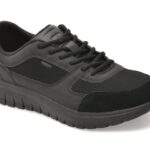 Pantofi sport GEOX negri, U65N4B, din material textil