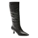 Cizme Femei elegante EPICA negre, H301, din piele naturala