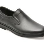 Pantofi BITE THE BULLET negri, FL327, din piele naturala
