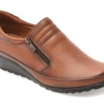Pantofi dama EVIDA maro, EV2424, din piele naturala