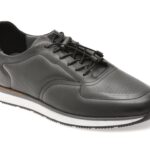 Pantofi sport BITE THE BULLET negri, OY5110, din piele naturala