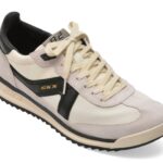 Pantofi sport SKECHERS alb-negru, SKX 92, din material textil