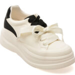 Pantofi sport Dama EPICA alb-negru, C1925, din piele naturala
