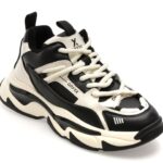 Pantofi sport GRYXX alb-negru, F8930, din piele naturala