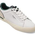 Pantofi sport PEPE JEANS albi, MS30011, din piele ecologica