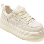 Pantofi sport Dama GRYXX albi, 25166, din piele naturala