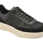 Pantofi sport GEOX negri, U656KA, din material textil