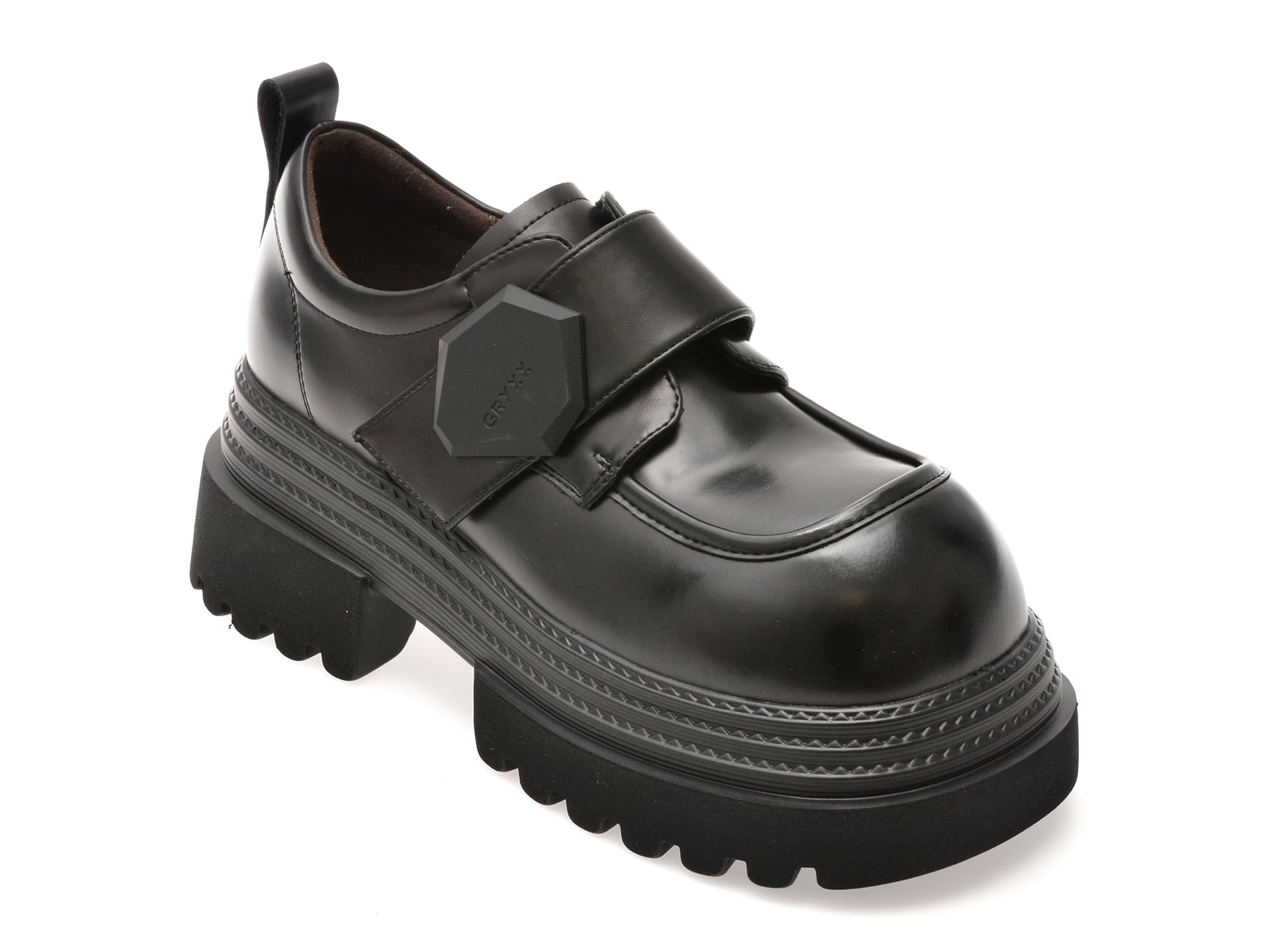 fccf1ec2990335907bc30c30a45687ad7e1cccc4334fdd8d8191322de01de42f Pantofi dama GRYXX negri, 6915, din piele naturala - imagine 1