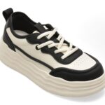 Pantofi sport Dama GRYXX alb-negru, 2805, din piele naturala