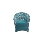 Fotoliu CAFENEA PRINT, turcoaz + MZT bleu, 75x65x80 cm