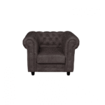 Fotoliu CHESTERFIELD cu arcuri, maro inchis, 105x90x80 cm