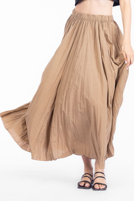 fusta-lunga-ampla-clos-din-bumbac-creponat-mov-copie-608092 Fusta lunga, ampla, clos, din bumbac creponat, camel - imagine 1