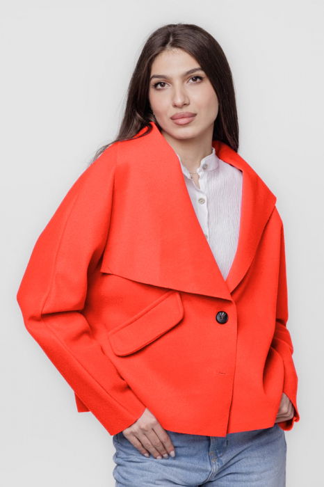 jacheta-scurta-oversize-din-stofa-fucsia-copie-044822 Jacheta scurta oversize, din stofa portocalie - imagine 1