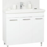 Set Baza front MDF si Lavoar seria 754, 80 cm, alb