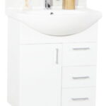 Set Baza si Lavoar seria 005, cu sertare, eco, 65 cm, alb