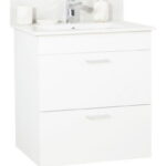 Set Baza si Lavoar seria 067, suspendata cu sertare, 50 cm, alb