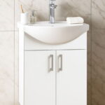 Set Baza si Lavoar seria 001, eco, montata, 50 cm, alb