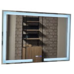 Oglinda cu iluminare LED, functie dezaburire, ceas si termometru, MD1, 120 x 80 cm