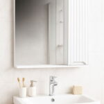 Oglinda Seria 033, front MDF, alb, 60x71 cm