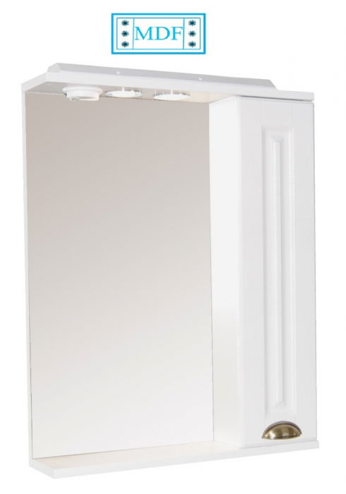 oglinda-seria-172-55cm-alb-rustic-960082 Oglinda cu iluminare LED, seria 172, front MDF, alb rustic, 60x71 cm - imagine 1