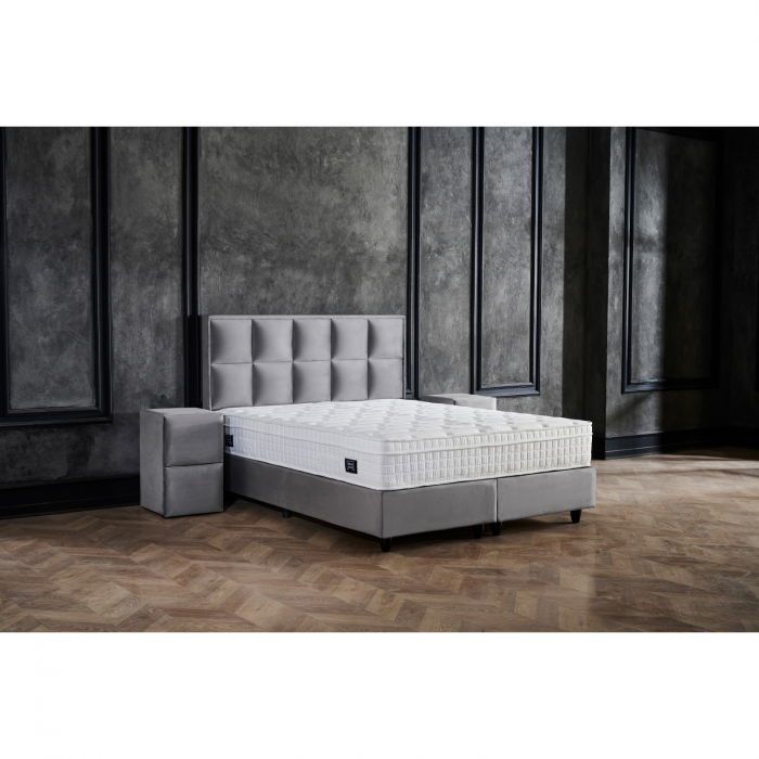 pat-tapitat-siesta-180x200-cm-cu-somiera-rabatabila-si-spatiu-depozitare-stofa-gri-299883 Pat tapitat SIESTA 180x200 cm, cu saltea inclusa, somiera rabatabila si spatiu depozitare, stofa gri - imagine 1