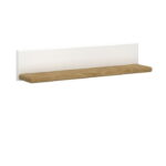 Raft suspendat RIVA, alb + stejar harbor, 120x23,6x25 cm