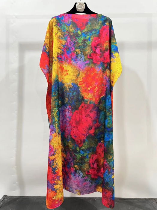 rochie-de-plaja-lunga-tip-poncho-din-matase-cu-peisaj-cu-gradini-stilizate-multicolore-048603 Rochie de plaja lunga tip poncho din matase cu peisaj cu gradini stilizate multicolore - imagine 1